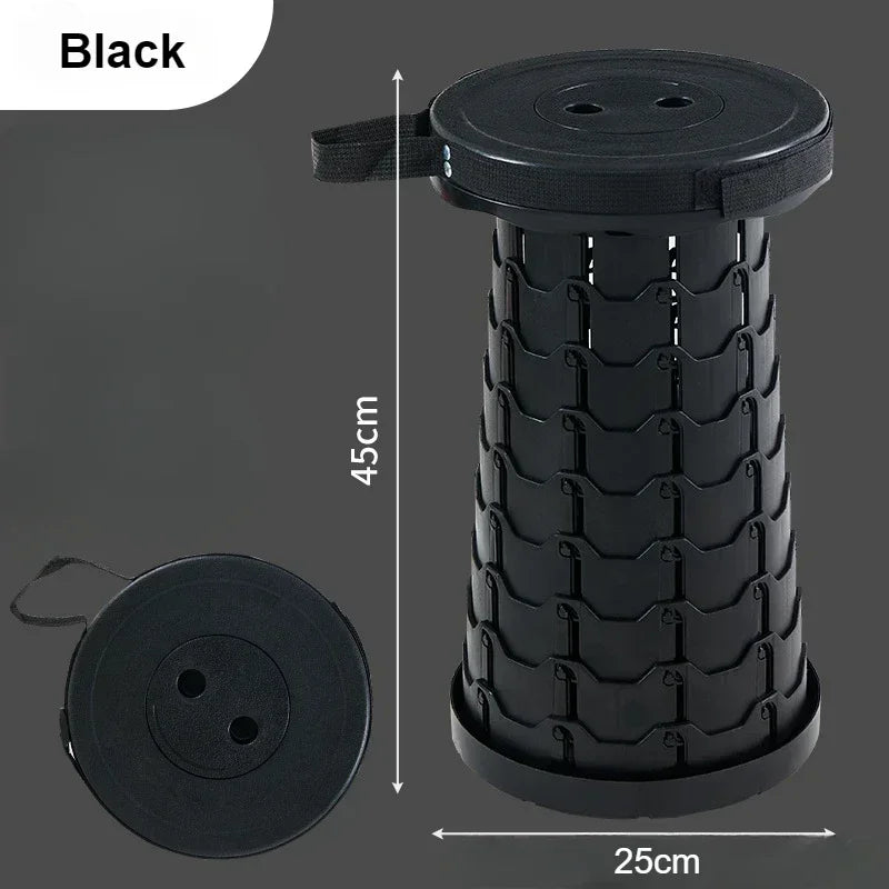 Portable Folding Telescopic Chair – Lightweight Adjustable Height Compact Stool for Camping, Fishing, Hiking & Travel