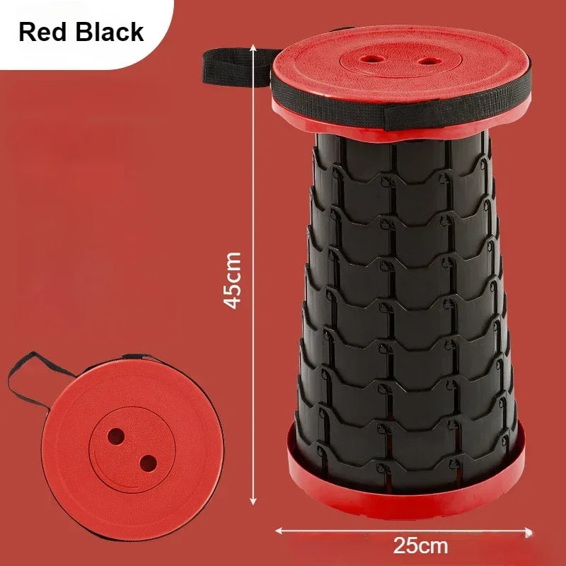 Portable Folding Telescopic Chair – Lightweight Adjustable Height Compact Stool for Camping, Fishing, Hiking & Travel