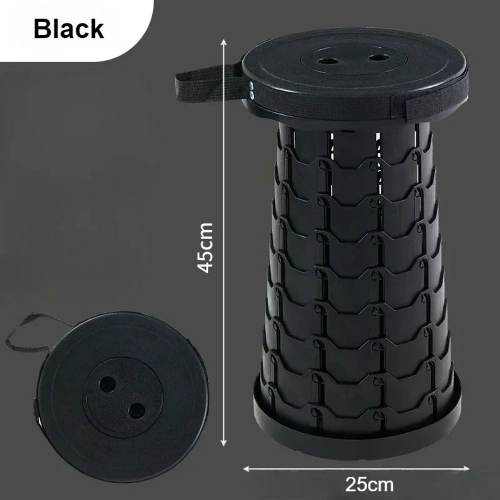 Portable Folding Telescopic Chair – Lightweight Adjustable Height Compact Stool for Camping, Fishing, Hiking & Travel