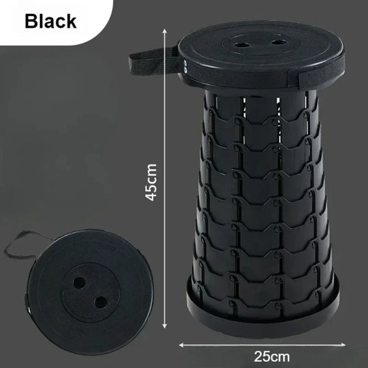 Portable Folding Telescopic Chair – Lightweight Adjustable Height Compact Stool for Camping, Fishing, Hiking & Travel