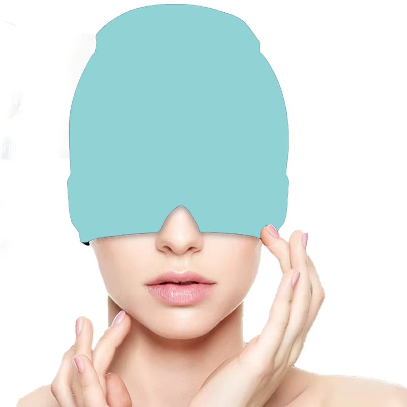 1PCS Fitting Gel Ice Compress Headache Migraine Relief Cap Cold Compress Therapy Cap Ice Cap Headband Mask Head Massage