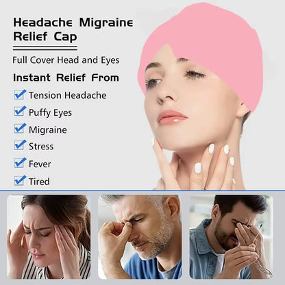 1PCS Fitting Gel Ice Compress Headache Migraine Relief Cap Cold Compress Therapy Cap Ice Cap Headband Mask Head Massage