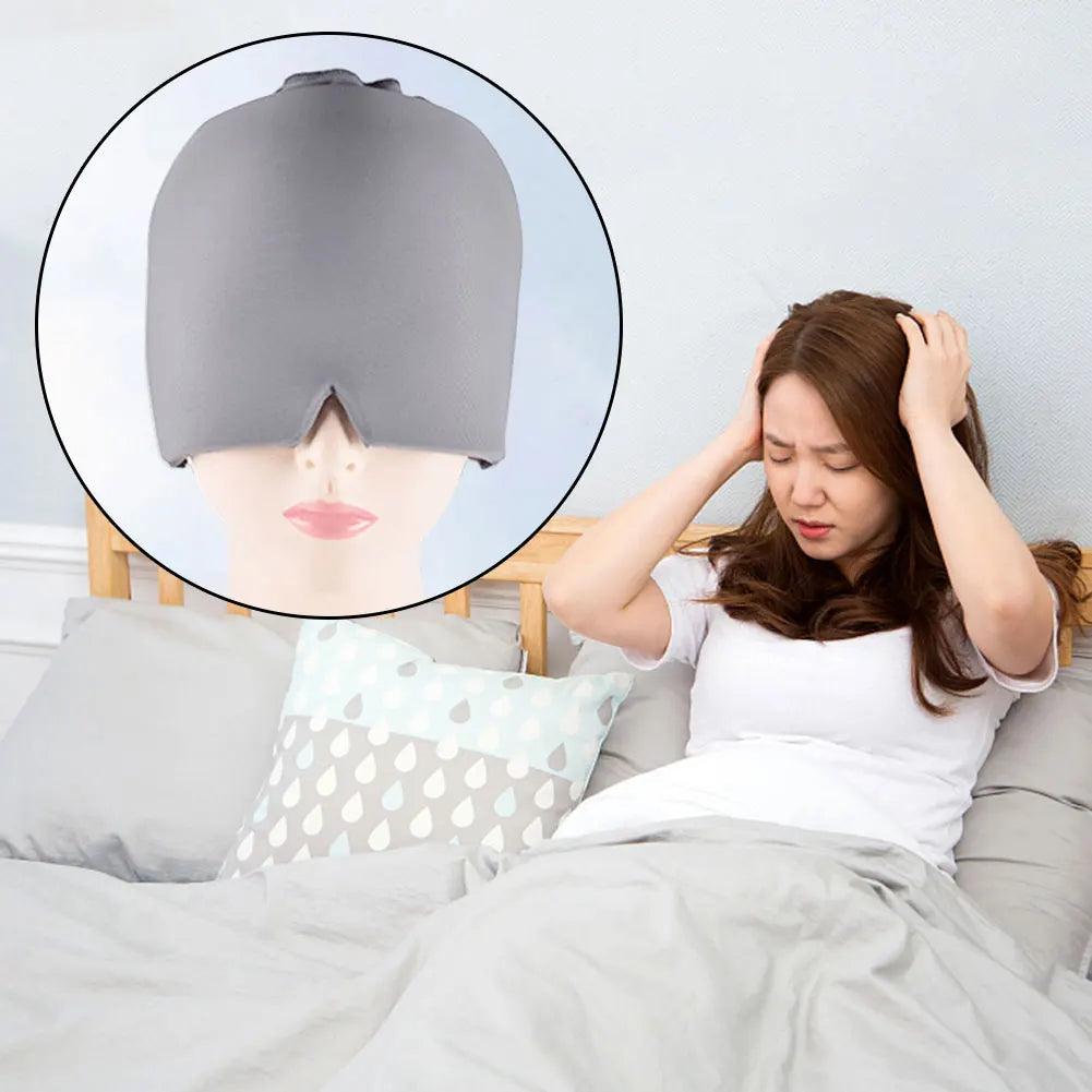 Cold Therapy Migraine Relief Cap – Gel Ice Headache & Stress Relief Wrap for Pain and Tension