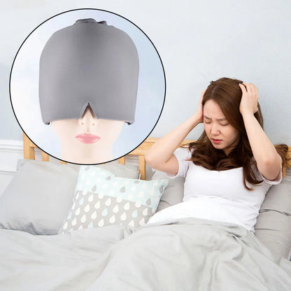 Cold Therapy Migraine Relief Cap – Gel Ice Headache & Stress Relief Wrap for Pain and Tension
