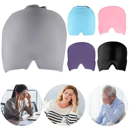 Cold Therapy Migraine Relief Cap – Gel Ice Headache & Stress Relief Wrap for Pain and Tension