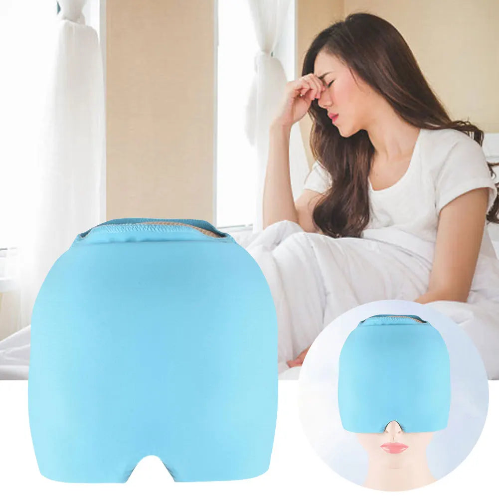 Cold Therapy Migraine Relief Cap – Gel Ice Headache & Stress Relief Wrap for Pain and Tension
