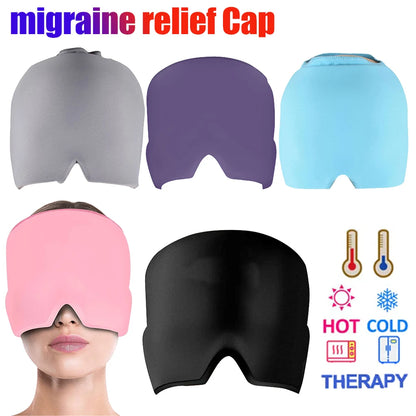 Cold Therapy Migraine Relief Cap – Gel Ice Headache & Stress Relief Wrap for Pain and Tension