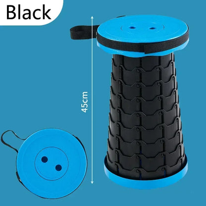 Portable Folding Telescopic Chair – Lightweight Adjustable Height Compact Stool for Camping, Fishing, Hiking & Travel